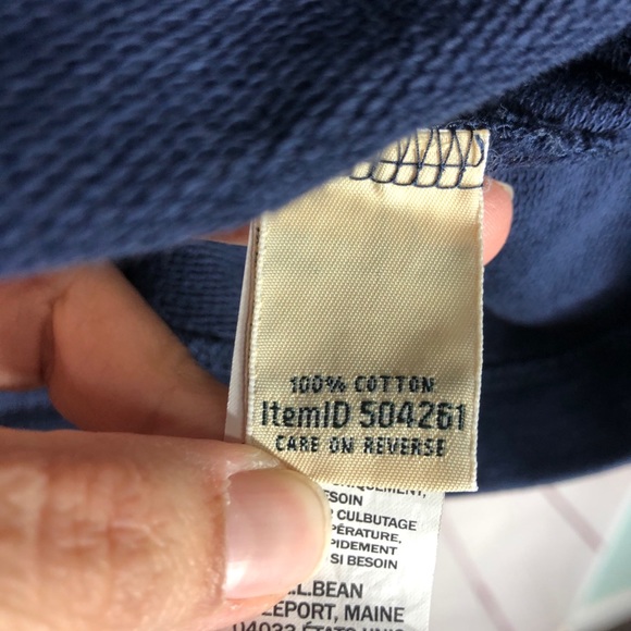 L.L. Bean Oversized Cowl Neck Short Sleeve Sweatshirt - Picture 7 of 8